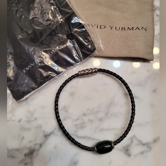 ***SOLD*David yurman Onyx braided leather bracelet - Picture 7 of 10